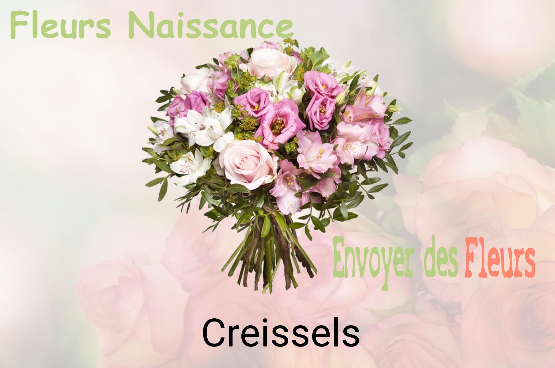 Bouquet de fleurs de naissance livré à Creissels